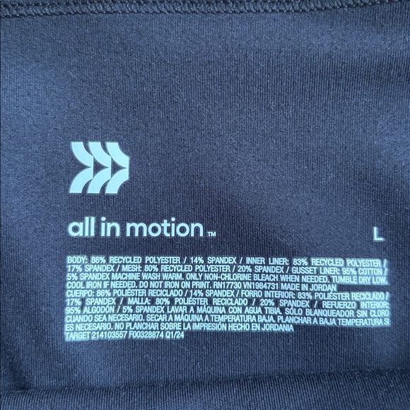 All In Motion Black Pleated Athletic Tennis Golf Skirt with shorts size large - Picture 7 of 7